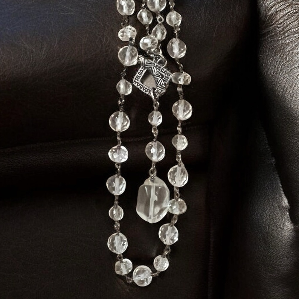 Silpada 925 Silver and Clear Beaded Necklace